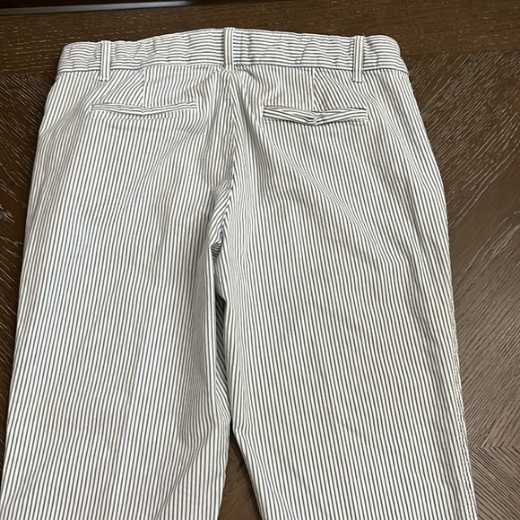 Gap Girlfriend Chino blue striped pants size 4 - Picture 7 of 17